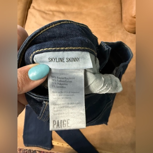 Paige Skyline Ankle Skinny Jean Dark Wash Women’s Size 27 - Picture 8 of 8